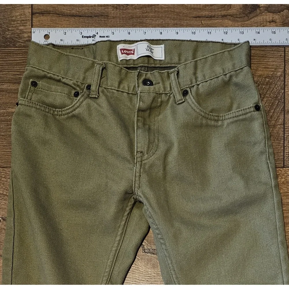 Levis 511 Slim Size 14 Regular W27xL27 Olive Green Actual (27x26)